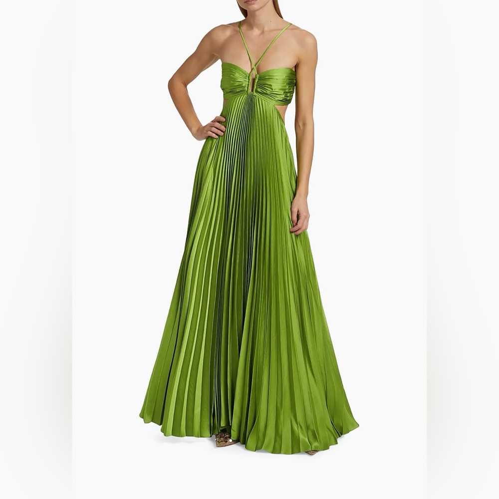 A.L.C. Moira Pleated Satin Gown - GORGEOUS 💚